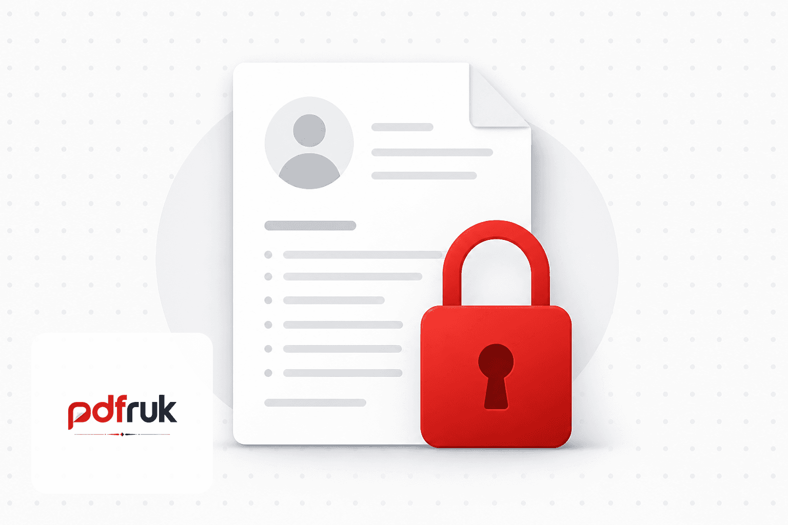 Padlock on a PDF resume illustrating password protection for job applications